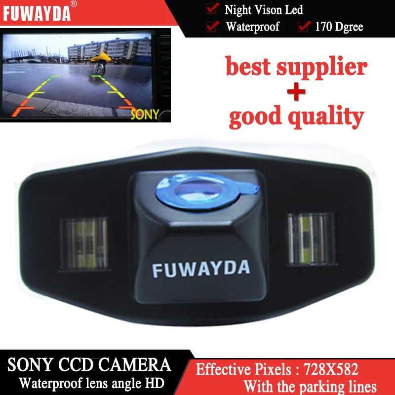 FUWAYDA Car RearView Backup Parking Mirror Image With Guide Line SONYCCD Chip font b CAMERA b