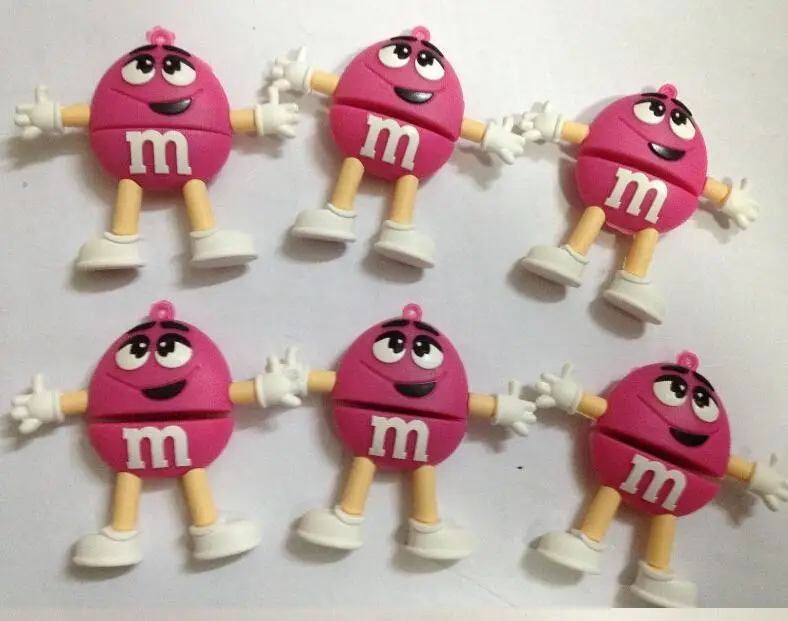 Шоколадный M&M, флеш-накопитель, USB флеш-накопитель, 4 ГБ, 8 ГБ, 16 ГБ, 32 ГБ, 64 ГБ, USB флешка, флешка, u-диск, креативный, милый, забавный подарок, горячая распродажа