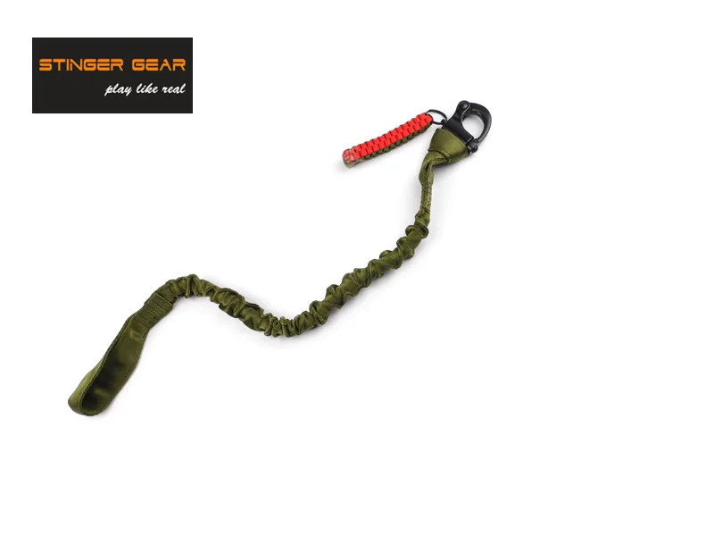 

Stinger Gear Quick Release Steel Shackle Tactical Personal Retention Lanyard Olive Khaki(STG050897)