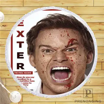 

Custom DIY Customized Microfiber Fabric Dexter (3) Round Beach Blanket Towel Printed on Demand 150cm #19-01-28-3-68