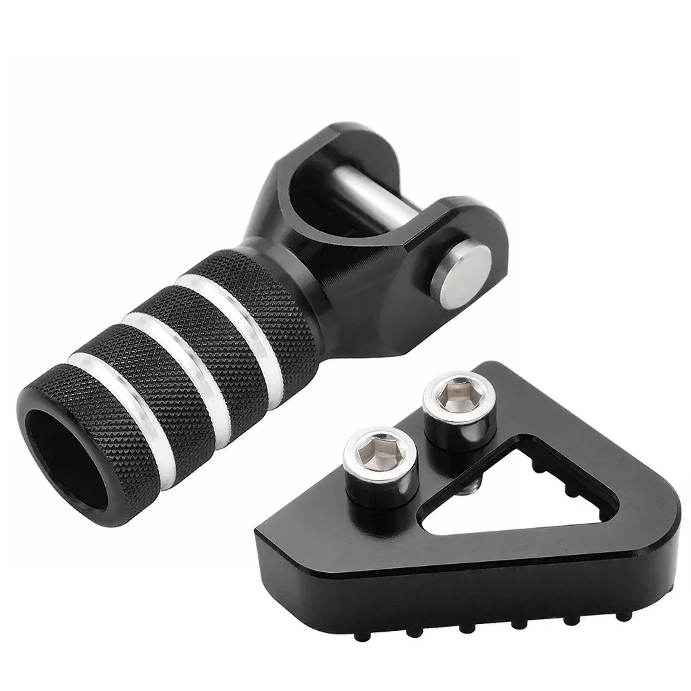 Black Shift Lever 10 комплект более широкая педаль тормоза ножной рычаг шаг пластина наконечник рычаг переключения передач для KTM SX EXC XCF SXF XC XCW EXCF DUKE dirt bike 125-530cc - Цвет: Black Shift Lever