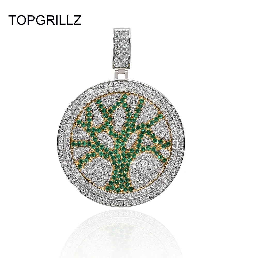Подвеска Спиннер TOPGRILLZ Tree of Life колье в стиле хип хоп/панк золотистые Серебристые