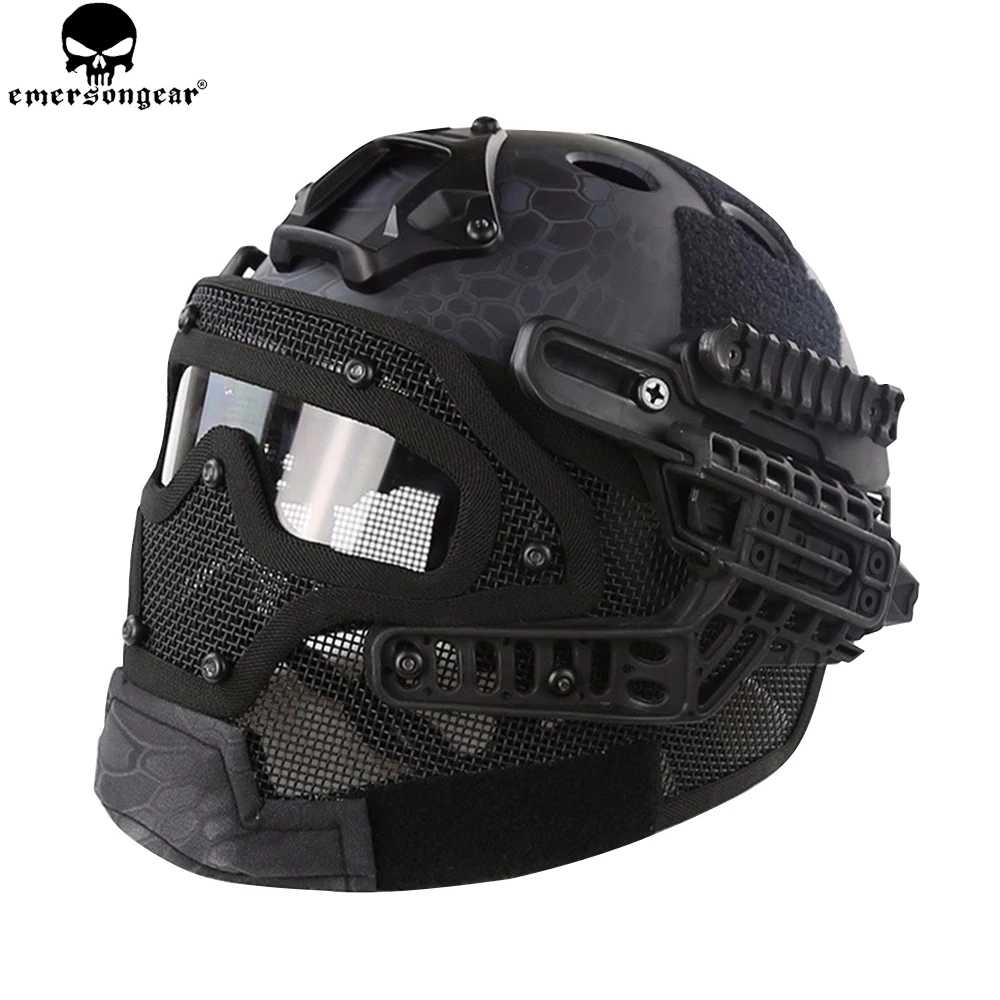 Skup EMERSONGEAR G4 System ABS hełm taktyczny z czapka kominiarka i gogle do wojskowego Airsoft EMERSON kask Multicam EM9197