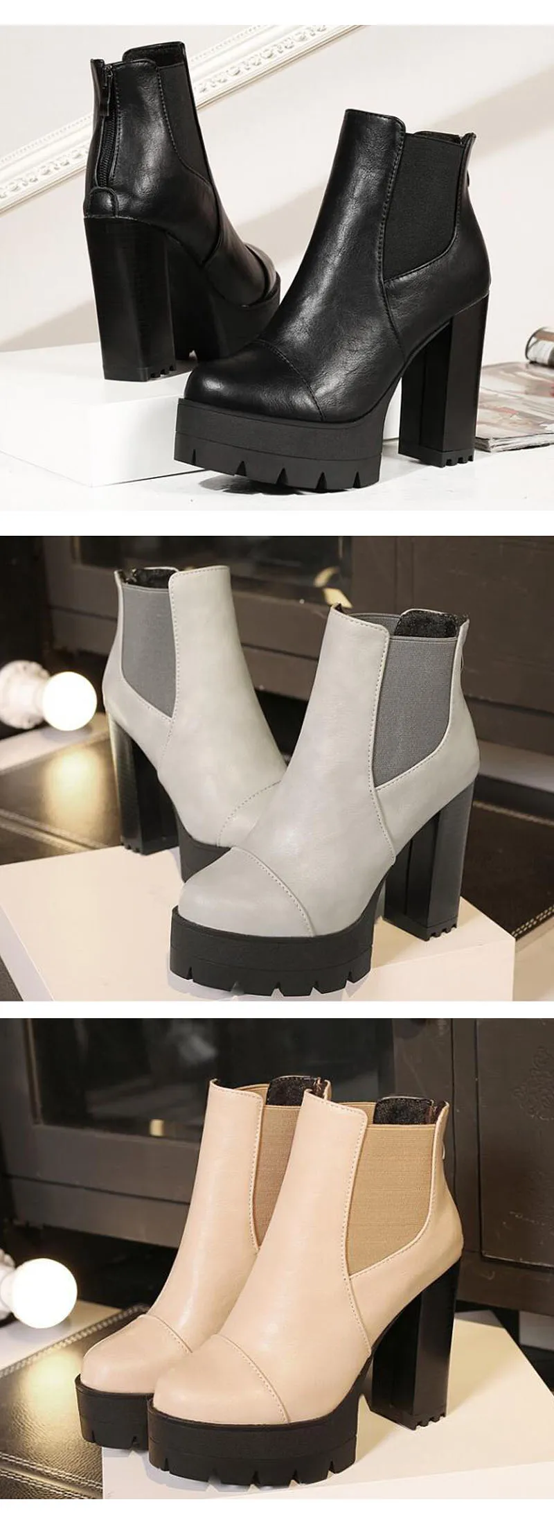 Новые модные женские туфли-лодочки на платформе пикантные вечерние туфли на высоком каблуке для ночного клуба женские размеры 40, 41, 42, 43 wo180863