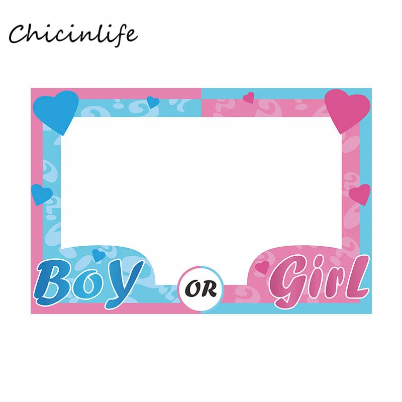 Chicinlife мальчик или девочка бумага фото рамки пол раскрыть вечерние фото для украшения Booth Реквизит Baby Shower пользу