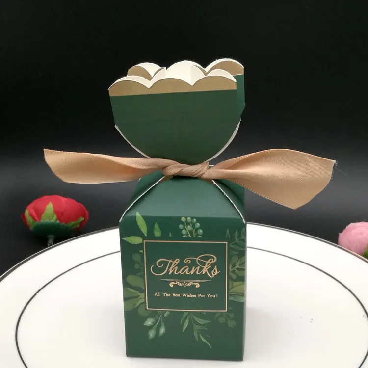 2018 Creative Vase Shaped Wedding Candy Boxes With Ribbon Decor 2 Sizes