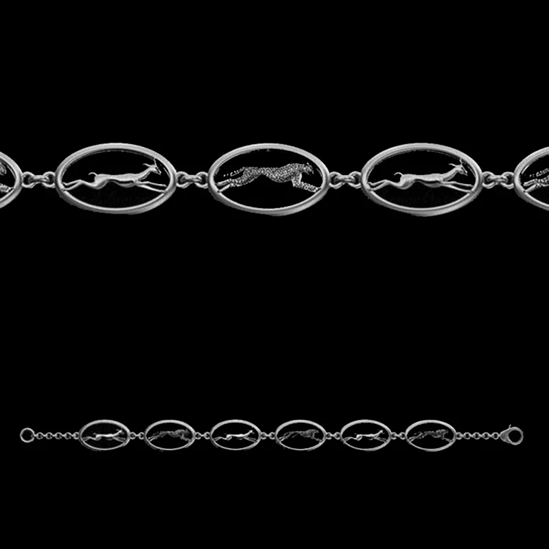 Регулируемый Гепард чеканка Антилопа Эллипсы браслет животных Ювелирные изделия