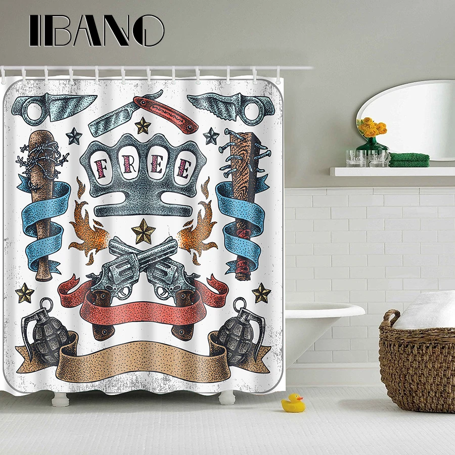 Wholesale Shower Curtain Waterproof Polyester Fabric Curtain For The