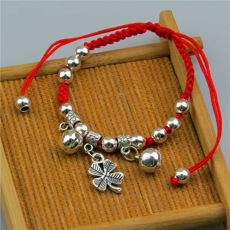 

Hand-woven Red Rope Bracelet Anklet for Women Pendant Charms Box Chain Beach Summer Foot Ankle Bracelet Wholesale Jewelry