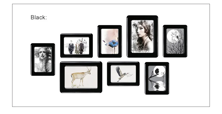 930 Magnetic Photo Frame With Adhesive Crystal Surface Kids Room Wall Decor Magnet Picture Frame_11