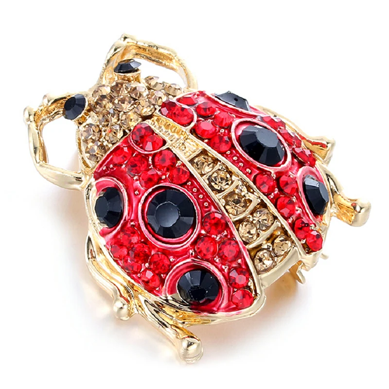 

1 Pcs Animals Ladybug Brooches For Women Stainless Steel Jewelry Accessories Home Decoration Insect Brooch Pins