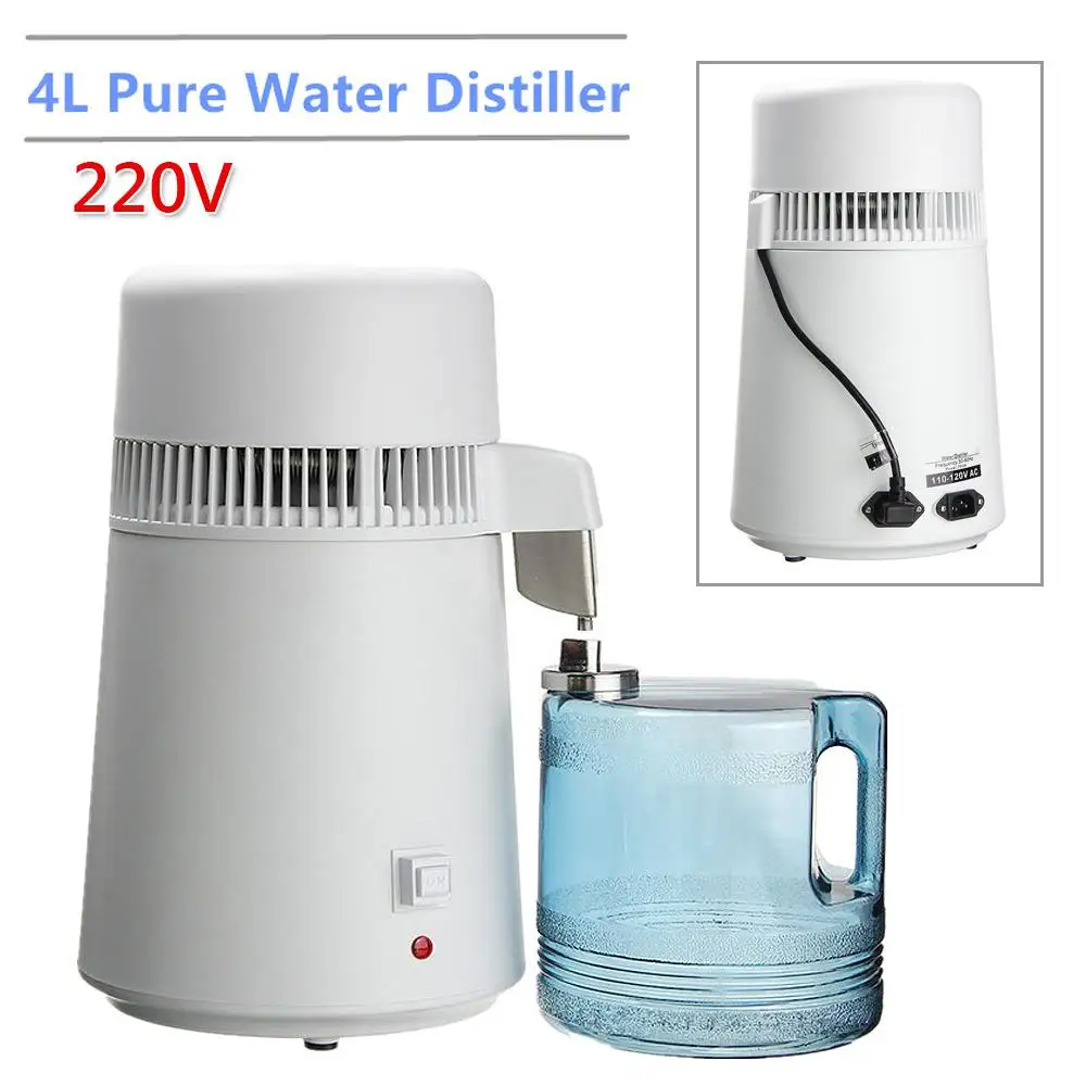 

New 4L Stainless Steel Water FilterHousehold Distilled Water Machine Distilled Water Machine Safe Health Drinking EU Plug