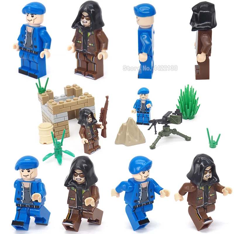 

Legoinglys Military Figures Building Blocks Set Lot City Special Forces Diy World War 2 Soldier Weapons Gift Model Buildings To