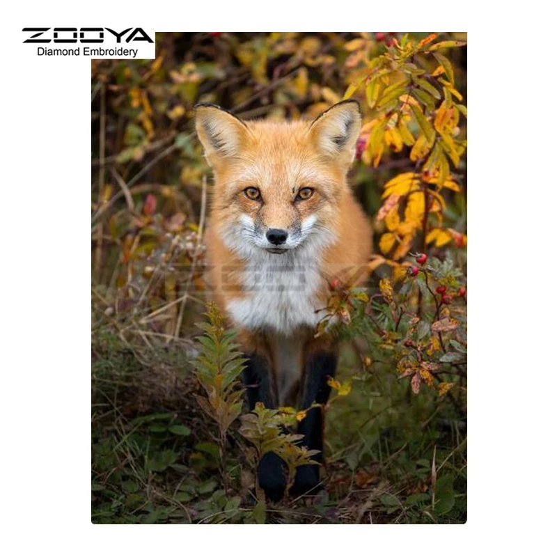 ZOOYA Diamond Embroidery 5D DIY Painting Animal Lovely Fox Forest Cross Stitch Rhinestone Mosaic BJ1910 | Дом и сад
