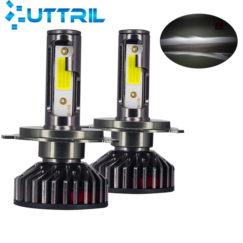 Uttril Автомобильные фары небольшого размера H4 LED H7 H1 H8 H9 H11 9005 HB3 9006 HB4 Высокая