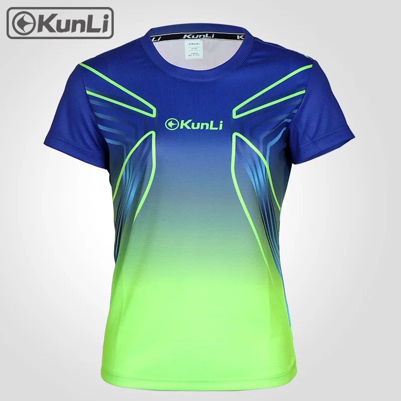 

Kunli short tennis shirt women outdoor sports badminton clothing running clothing T-shirt basketball Volleyball shirt