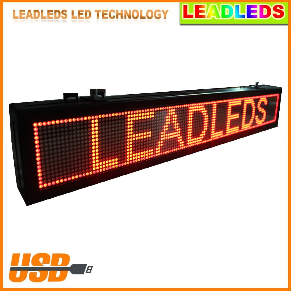 

P4.75 Ultra Brightness Red color Led Display Sign Board Program by U disk