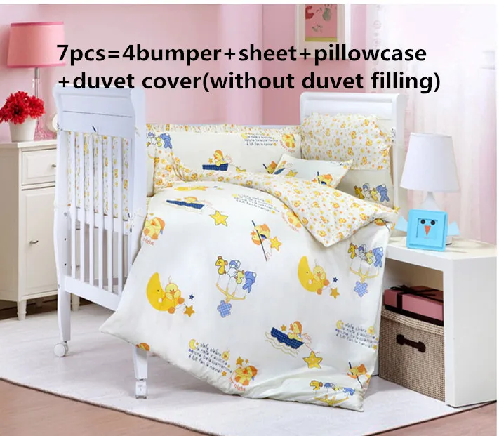 

Promotion! 6/7PCS Baby bedding sets Bed set in the cot Bed linen for children bumpers sheet Unisex, 120*60/120*70cm