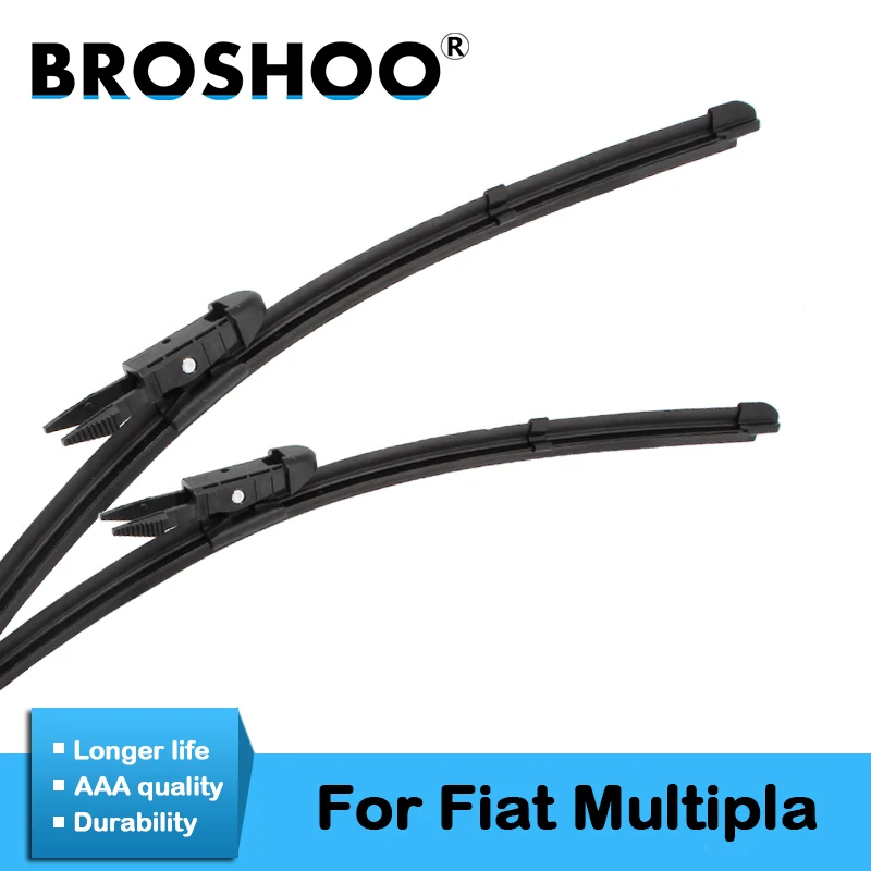 

BROSHOO Auto Car Clean The Windshield Wiper Blade Natural Rubber For Fiat Multipla 2006 2007 2008 2009 2010 Fit Pinch Tab Arms