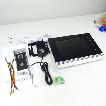 

New 7" inch Video Doorbell Monitor Intercom+Outdoor Camera IP65 Door Phone Intercom System with Electric door gate lock