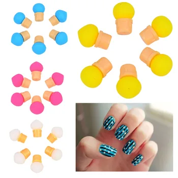 

YWK 6PCS Nail Art Replace Head Silicone Gradient Picking doting Pen Nail Art Brush Nail Art Tool Accessories UV Gel