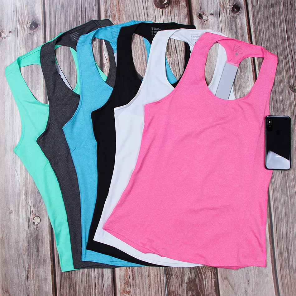 

TOPPICK Professional yoga vest sleeveless solid color loose Quick Drying running Gym sport yoga shirt women fitness tank top