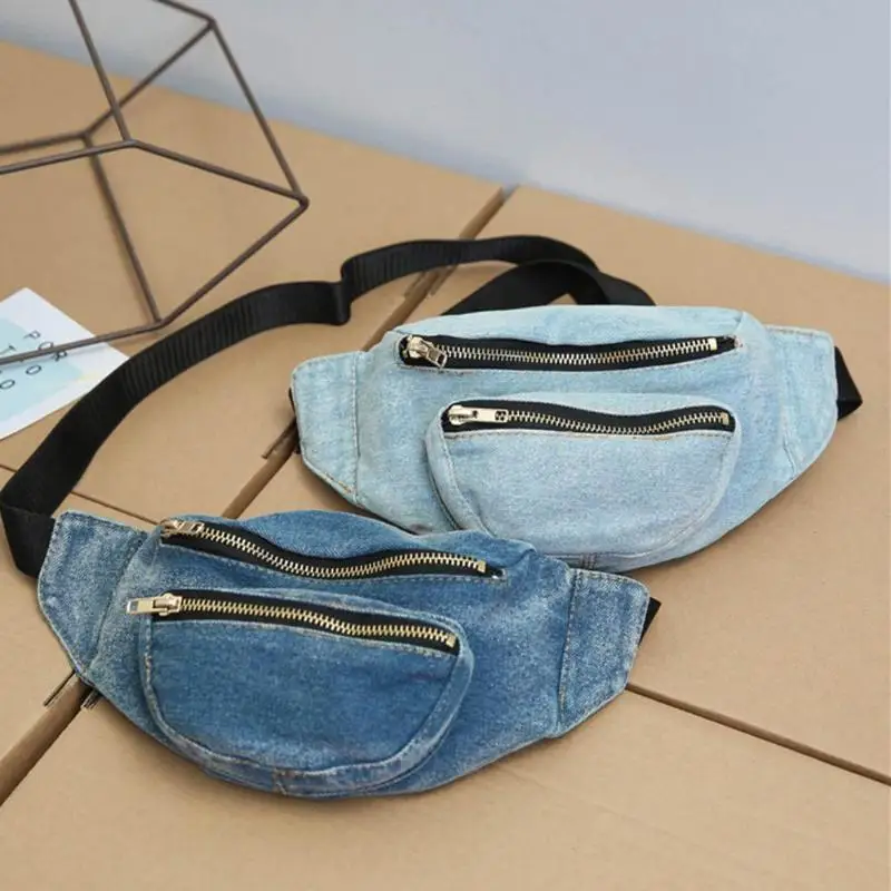 2019 портативный женский джинсовый ремень на молнии, нагрудный телефон, поясная сумка, сумка для путешествий, высокое качество, сумочка