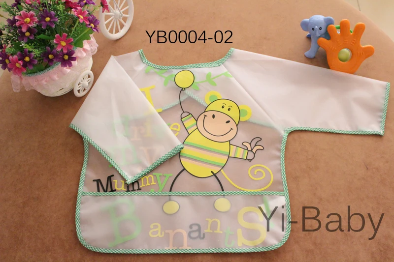 

Free Shipping YB0004-02 Baby bib Infant saliva towels Baby Waterproof bib Painting clothes 12Pieces/Set