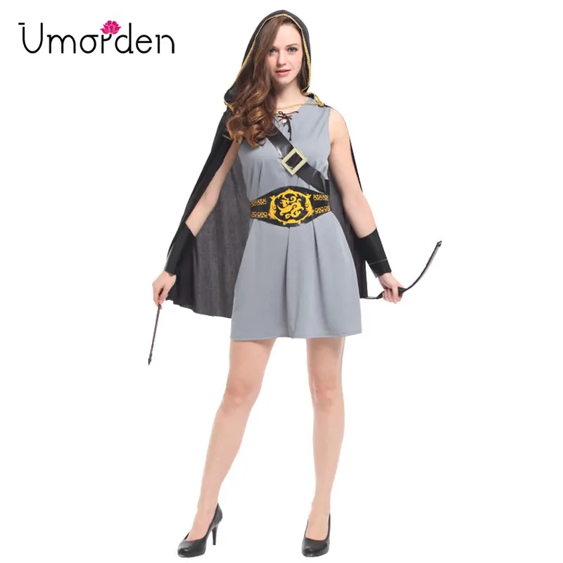 Brand New Hooded Huntress Medieval Warrior Hunger Game Tween Costume