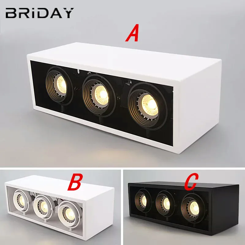 

LED Ceiling Lights LED spot lamps illumination 3x10W led ceiling light Rectangle lamp body home Art Lighting for living room