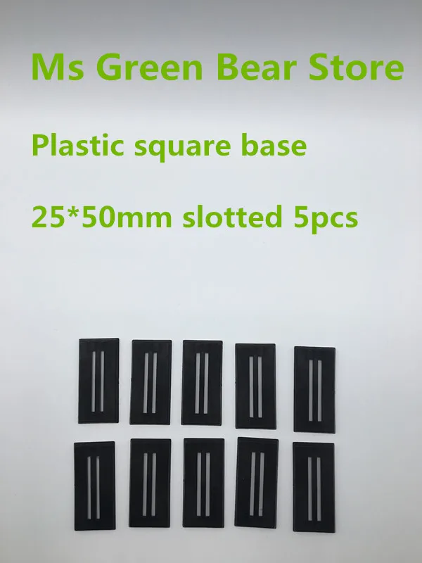 

Plastic model base. 25*50 square slotted base 5pcs