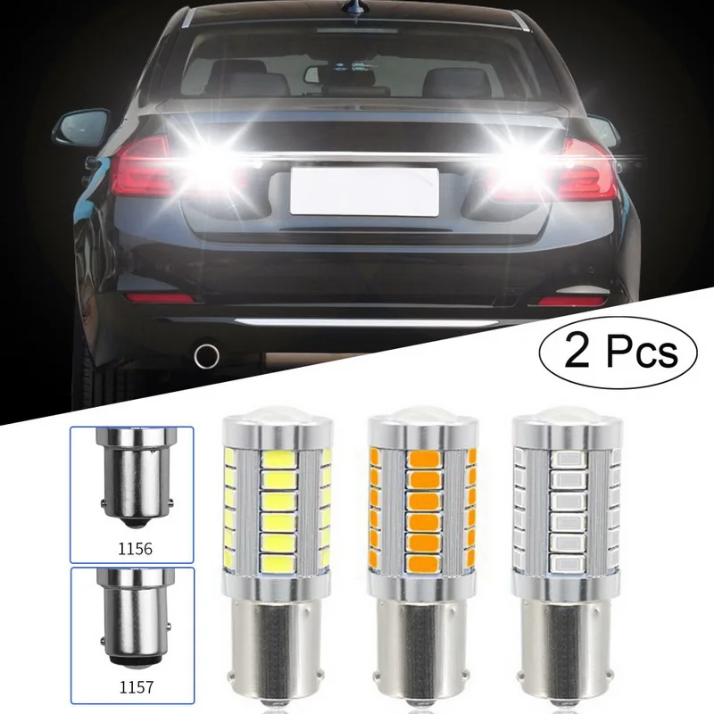 2 шт. 1156 1157 BAU15S 33SMD 5630 5730 СВЕТОДИОДНЫЙ Автомобильный задний фонарь тормозной