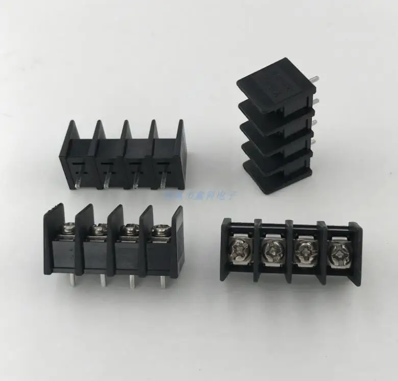 20pcs 7.62mm Fence Pcb Terminal Block K25c7.62mm Terminal Block Led Terminal Black Middle Foot