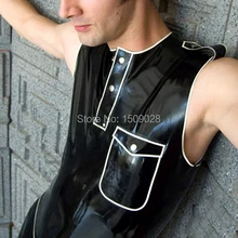 Латексный жилет резиновый Модный Жилет без шорт