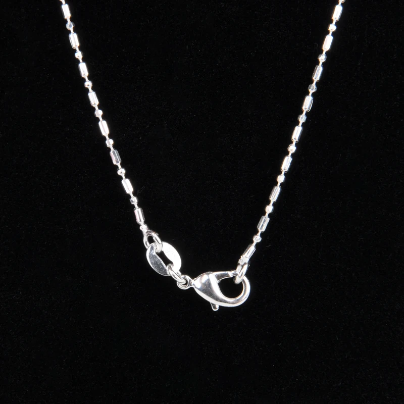 Shellhard Fashion Making Jewelry Vintage Silver Plated Water Wave Chain Figaro Flat Bead Chain Necklace Femme Bijoux 16-30inch