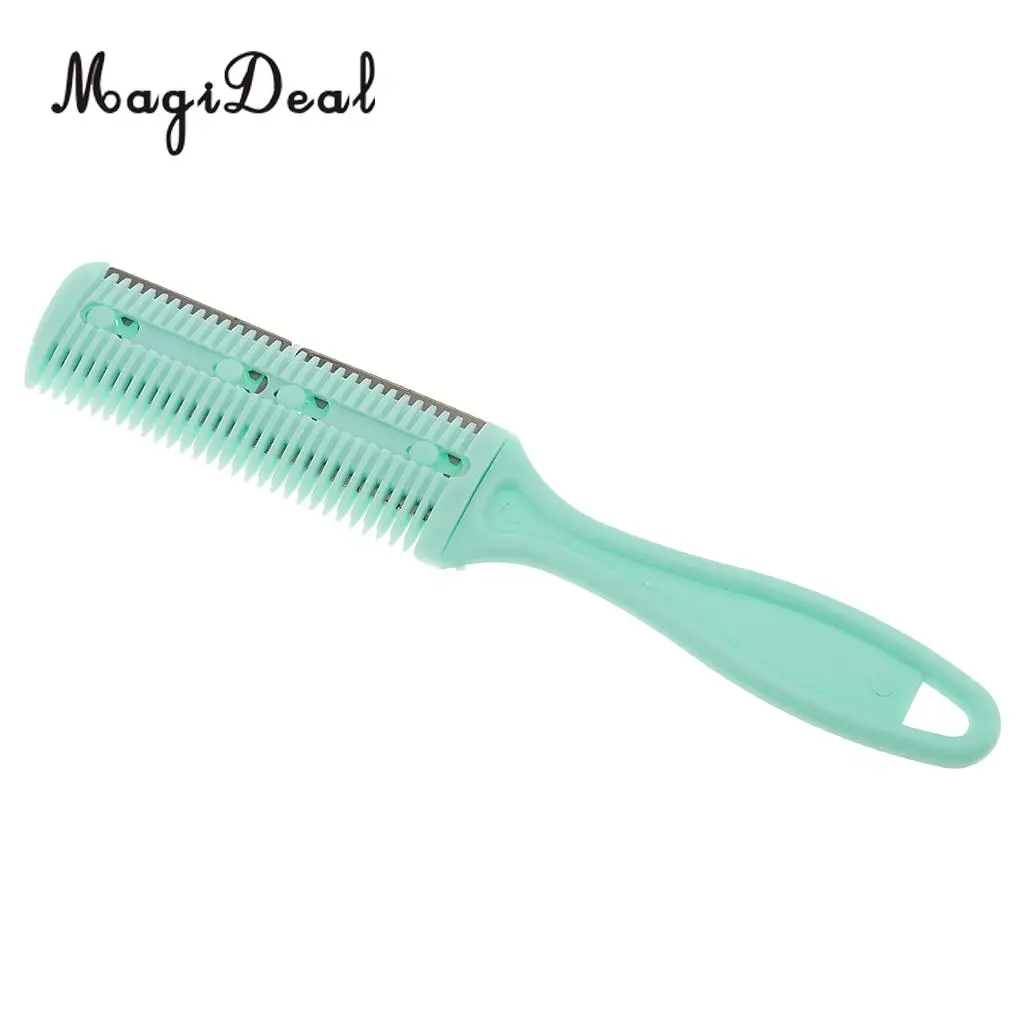 Hair Cutter Thinning Shaper Comb Razor Blades Trimmer Barber Remover Tool randomly Color High Quality stainless steel