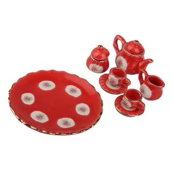 

Cute 1:12 Doll House Miniature British Tea Set