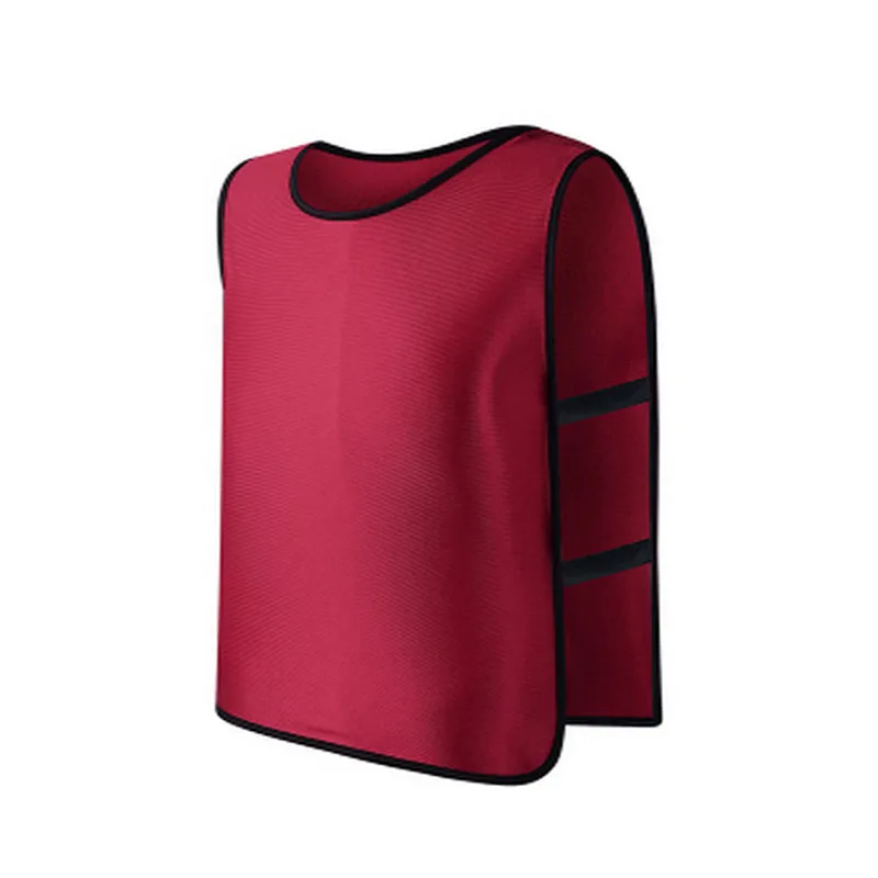 Спортивные аксессуары детский командный Спортивный футбол тренировочная кофта-передничек шлейф нагрудный жилет - Цвет: Красный