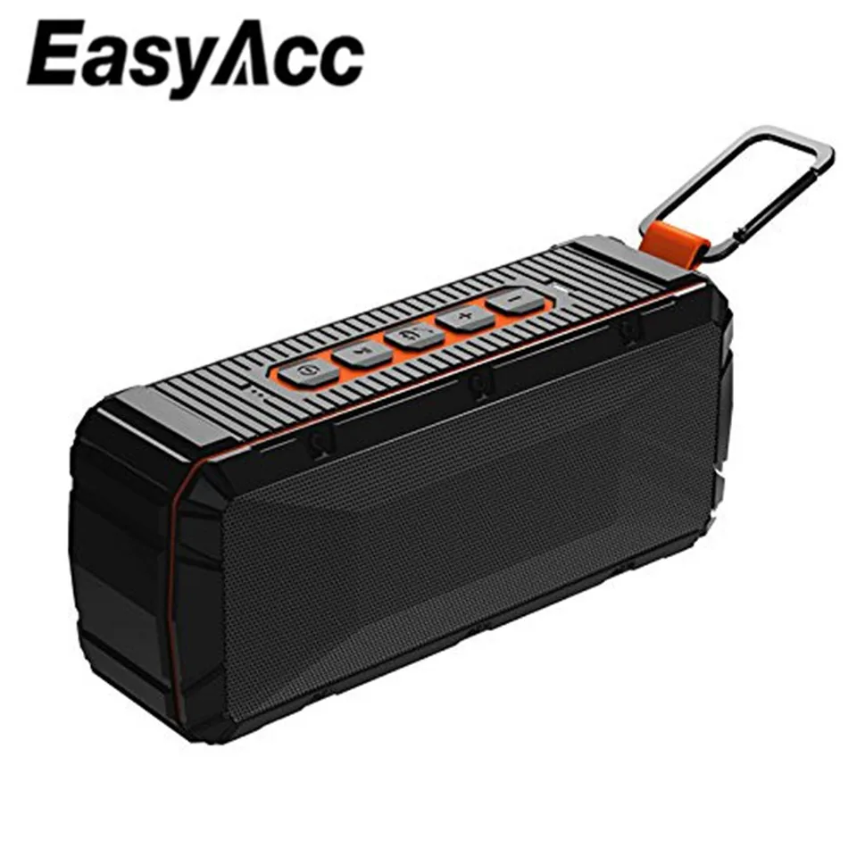 

EasyAcc V3 Portable Waterproof Bluetooth 4.2 Speaker with Microphone, Micro SD Card USB Sticks With FM Radio for Samsung Xioami