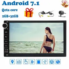 Wireless camera+Android 7.1 Car radio Stereo 7” no DVD 2 Din Car PC GPS In Dash Bluetooth wifi Headunit autoradio AM/FM Audio