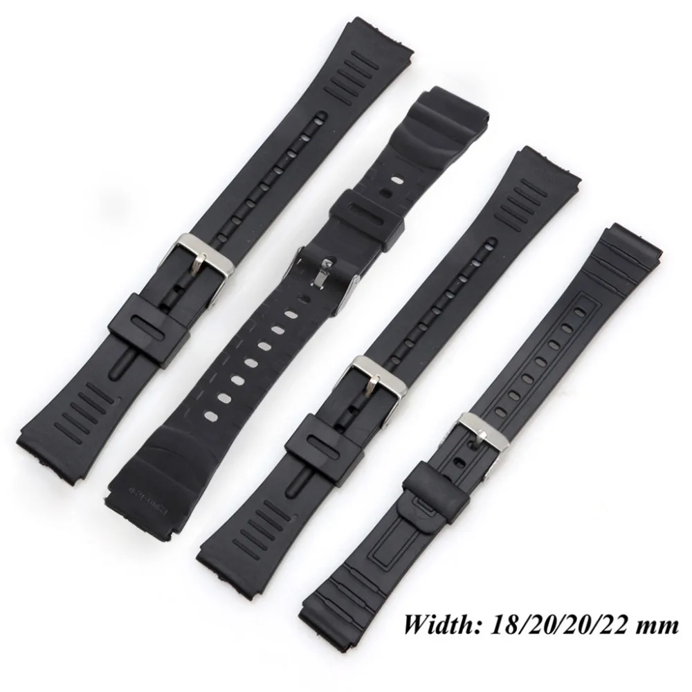 

Men Silicone Rubber Watch Strap Band Deployment Buckle Waterproof 18/20/22mm