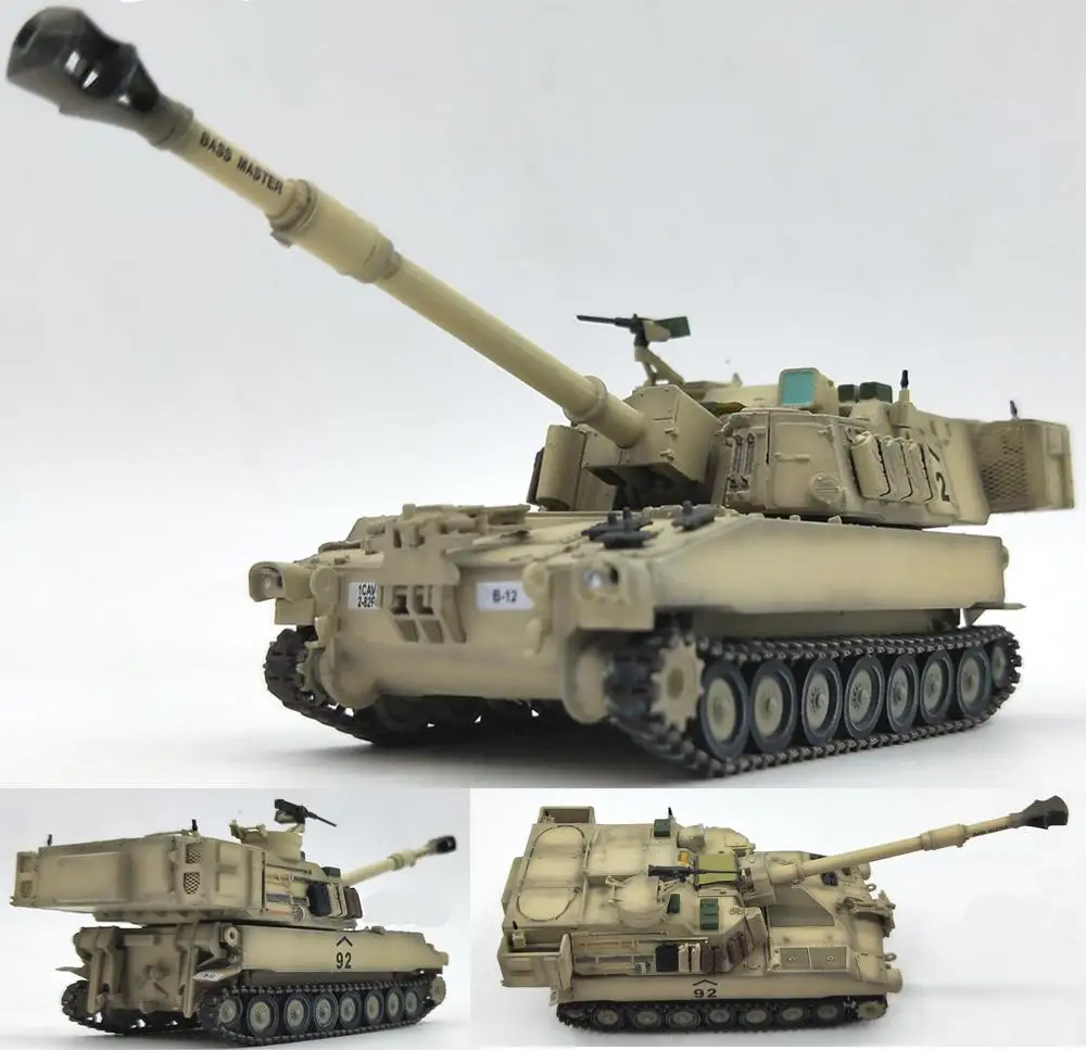 US M109 A2 155 мм самоходный гаубиц 1: 72 Танк Готовая модель пустынная краска |