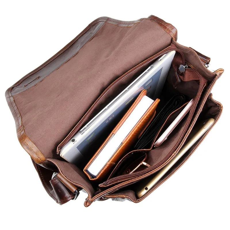 Nesitu, высокое качество, винтажная кофейная натуральная кожа, через плечо, унисекс, для женщин и мужчин, сумки-мессенджеры, сумки на плечо# MW-J7109