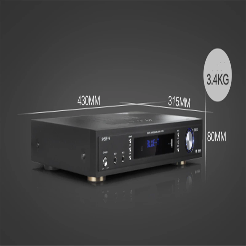 Усилитель мощности SNSIR 5 1 200 Вт + домашний Bluetooth усилитель с фиксированным