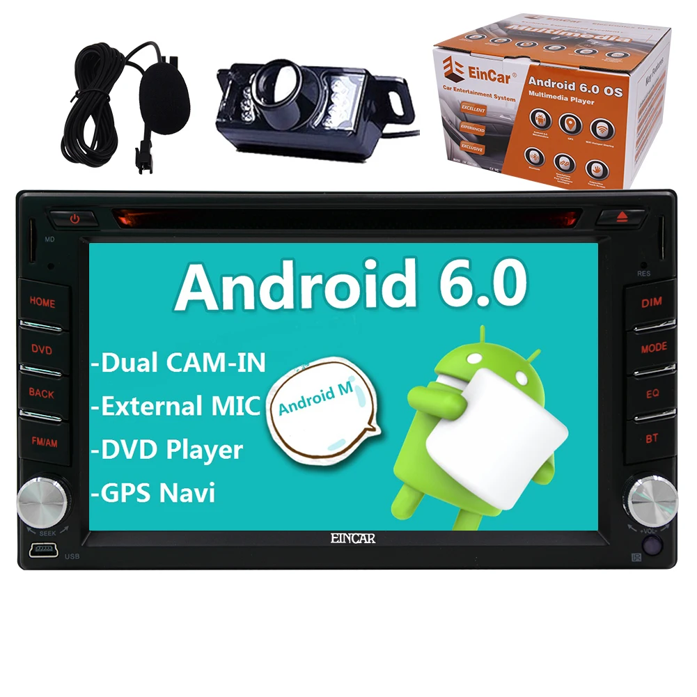 Cheap Universal 6.2" Double Din Car Stereo in Dash DVD Player Capacitive Touchscreen Radio Android6.0 Navigation BT 1080P Video+Cam 0 Cheap Universal 6.2" Double Din Car Stereo in Dash DVD Player Capacitive Touchscreen Radio Android6.0 Navigation BT 1080P Video+Cam 0