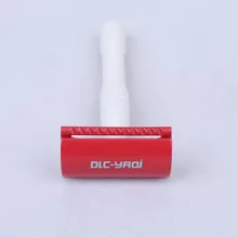 Yaqi матовый белый и красный цвет латунь ручка Мужская бритва безопасности