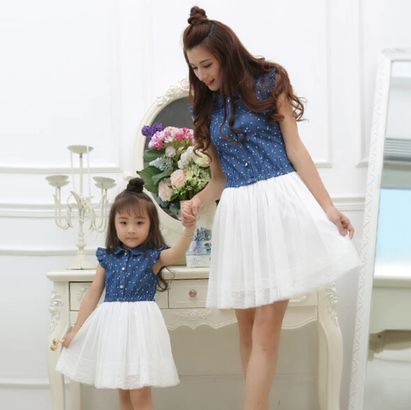 

Mother Daughter Dress Family Matching Clothes Summer Style Mom and Daughter Dresses Family Look Clothing Women Kids Girls