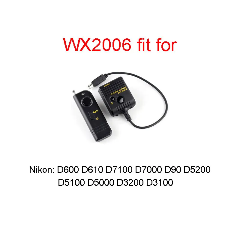 Sidande беспроводной пульт дистанционного управления D-SLR камеры аксессуары для Nikon D7100 D90 для Canon 600D 50D для sony samsung Pentax и т. Д - Цвет: WX2006