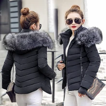 SIJIMZ зимняя женская куртка зимний теплый пуховик Женская Толстая куртка с воротником из искусственного меха енота Женская куртка
