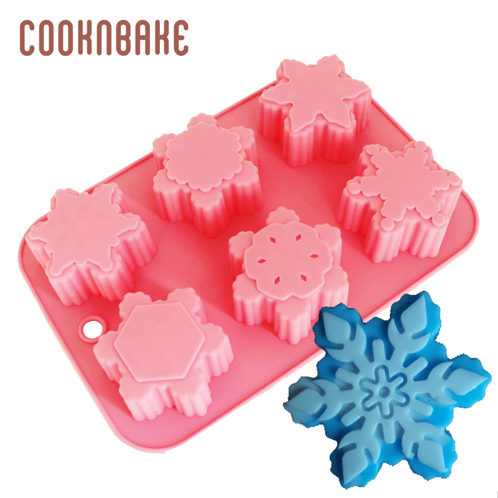 

Snowflake Shape Silicone Cake Molds Soap Making Mold Cake Baking Ice Cream Mould mooncake tool jelly pudding mold for cooking